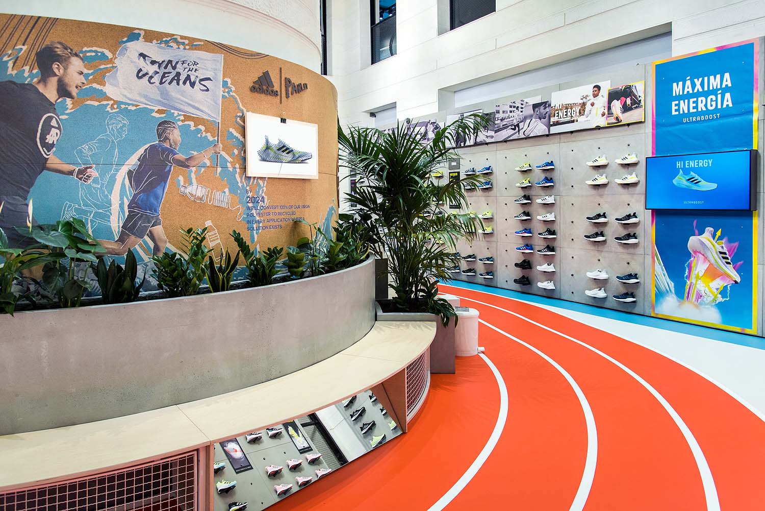 Nylon Residente mecánico Flagship store de Adidas | Canal Contract Aragon - Spain